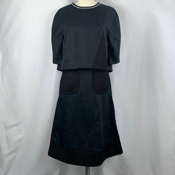 Fendi Navy Dress With Mesh Detail - Picture 1 of 15